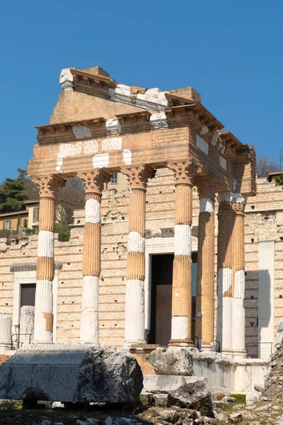 Kapitol Brescii Włochy Wpisany Listę Światowego Dziedzictwa Unesco — Zdjęcie stockowe