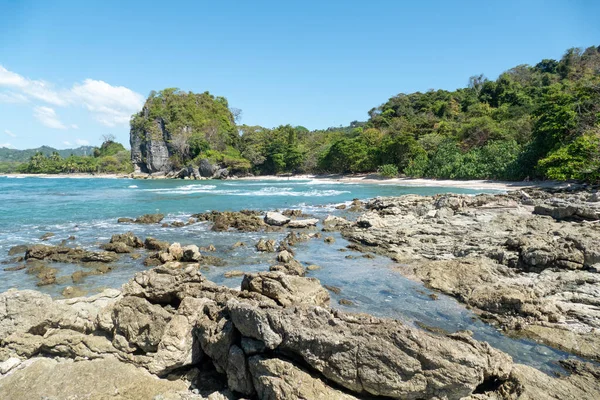 Пляж Лос Суекос Малпаї Коста Рика Під Блакитним Небом — стокове фото