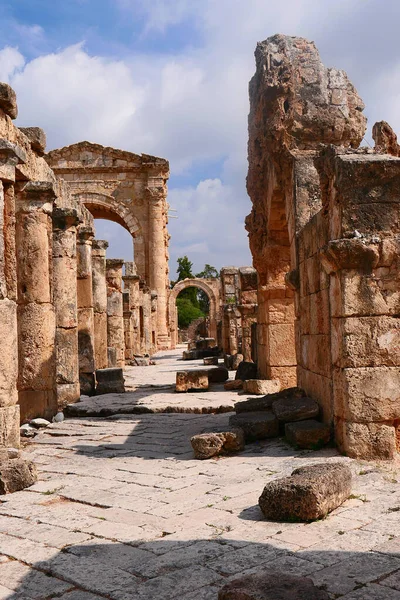Hadrianus Történelmi Boltíve Libanoni Bass Tyre Nekropolisznál — Stock Fotó