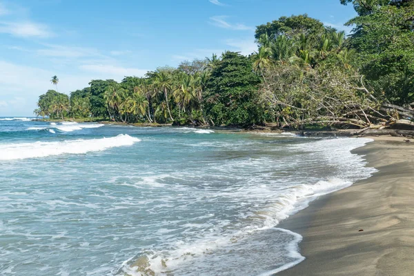 Praia Cênica Cocles Lado Caribenho Costa Rica Puerto Viejo Talamanca — Fotografia de Stock