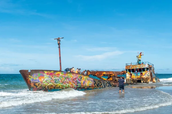 Manzanillo Kostarika Listopadu 2022 Manzanillu Jednou Čas Potulují Nekonečné Pláži — Stock fotografie