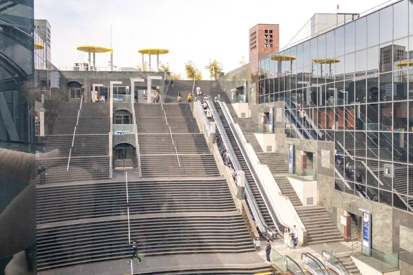 Kioto Japonia Marca 2023 Widok Stację Kolejową Kioto Grand Stairway — Zdjęcie stockowe