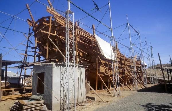 Traditional Shipyard Wooden Dows Sur Oman — Stock Photo, Image