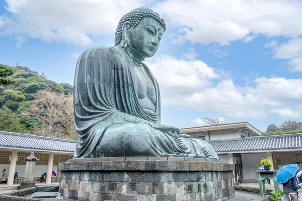 Μεγάλος Βούδας Του Ναού Kotoku Στην Πόλη Kamakura Στην Ιαπωνία — Φωτογραφία Αρχείου