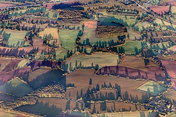 Aerial Rural Landscape Hamburg Approaching Hamburg Airport — Stock Photo, Image