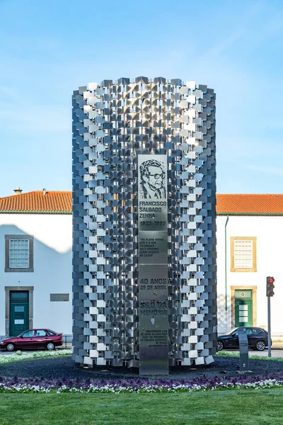 Braga Πορτογαλία Μαΐου 2023 Μνημείο Για Τον Francisco Salgado Zenha — Φωτογραφία Αρχείου