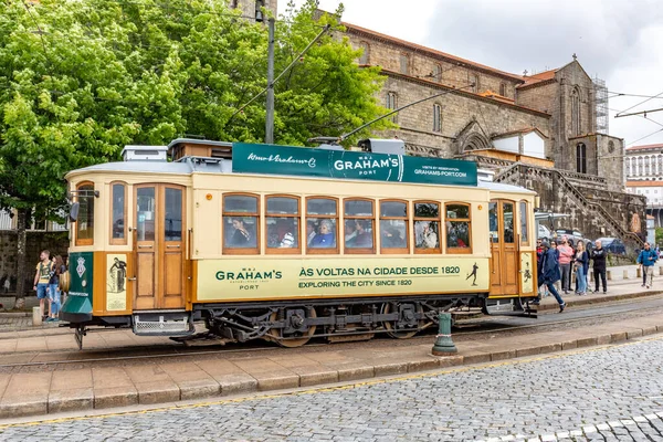 Porto Πορτογαλία Μαΐου 2023 Porto Vintage Πορτογαλικό Παραδοσιακό Τραμ Infante — Φωτογραφία Αρχείου
