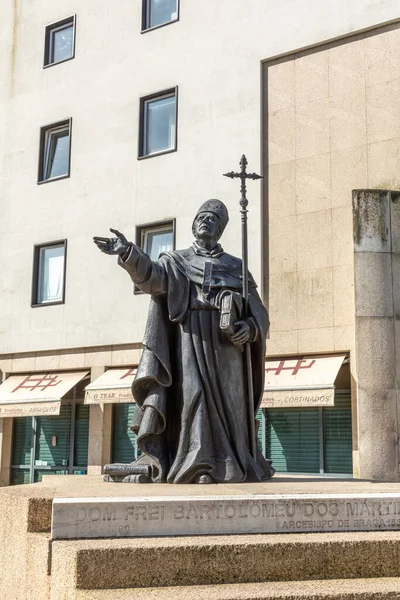 Брага Португалия Мая 2023 Года Статуя Жреца Священника Фрея Фалломеу — стоковое фото