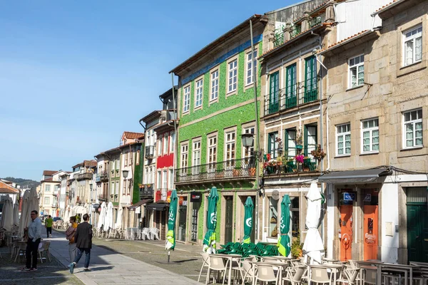 Braga Portugal Maj 2023 Gatuscen Gamla Stan Braga Med Historiska — Stockfoto