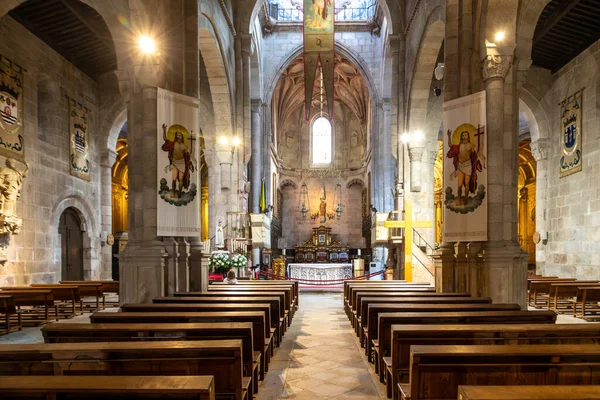 葡萄牙布拉加 2023年5月1日 葡萄牙布拉加世德布拉加大教堂的巴洛克饰物和祭坛 — 图库照片