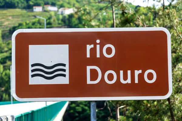 Segnaletica Rio Douro Engl Fiume Douro Ponte Portogallo — Foto Stock