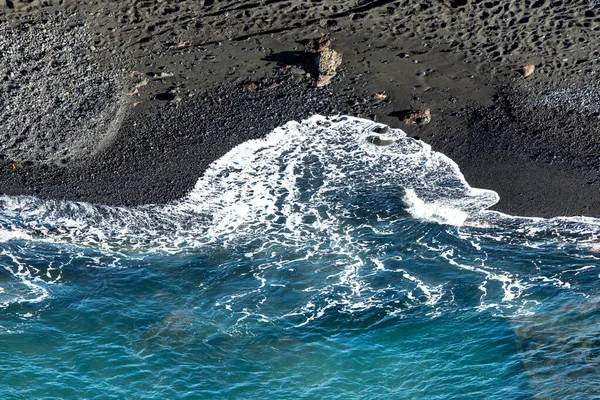 Повітря Чорного Вулканічного Пляжу Лансароте — стокове фото