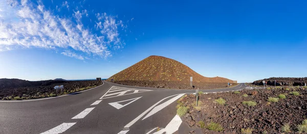 Scenic Old Volcano Golfo Canary Island Lanzarote Spain — Stok fotoğraf
