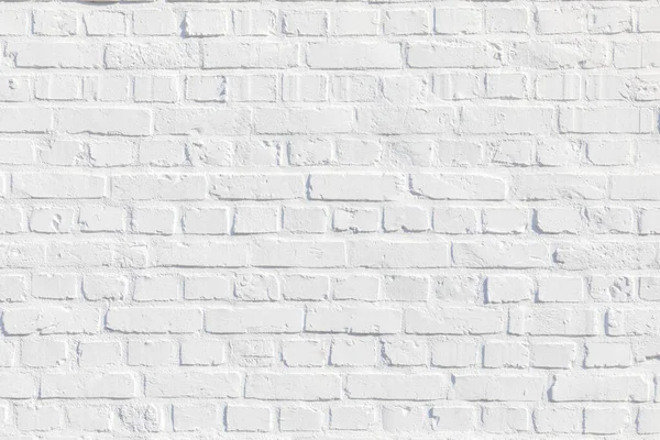 Harmonik Beyaz Boyalı Temiz Tuğla Duvar — Stok fotoğraf