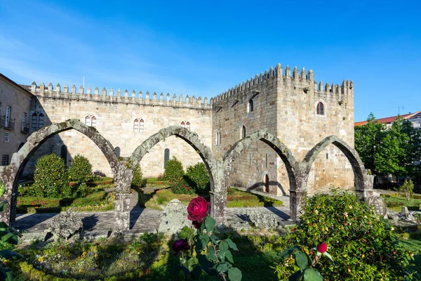 Piękny Ogród Santa Barbara Pałac Arcybiskupa Bragi Centrum Miasta Braga — Zdjęcie stockowe