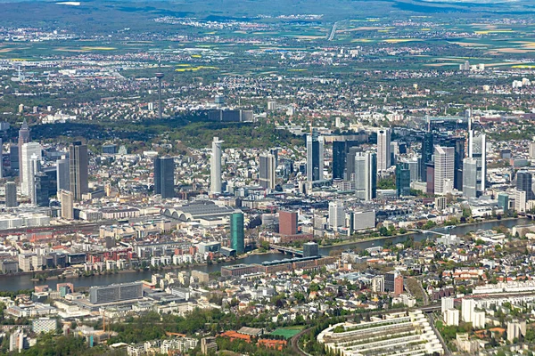 Frankfurt Main Anteni Almanya Gündüz Vakti — Stok fotoğraf