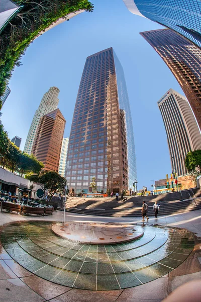 Los Angeles Usa Czerwca 2012 Perspektywa Wieżowca Centrum Los Angeles — Zdjęcie stockowe