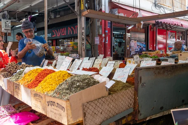 Tel Aviv Israel Maio 2023 Israel Faz Compras Carmel Market — Fotografia de Stock