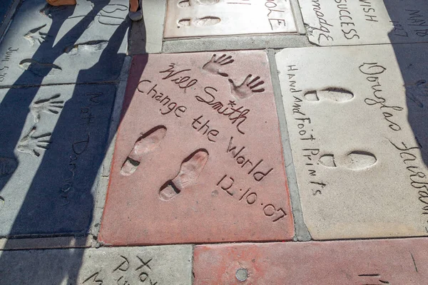 Los Angeles Usa June 2012 Handprints Smith Douglas Fairbanks Hollywood — Stock Photo, Image