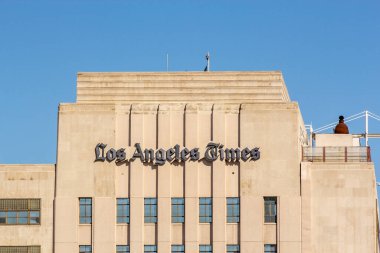 Los Angeles, ABD - 27 Haziran 2012: Los Angeles Times 'ın ünlü haber merkezi.