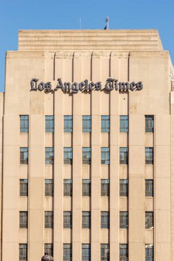 Los Angeles, ABD - 27 Haziran 2012: Los Angeles Times 'ın ünlü haber merkezi.