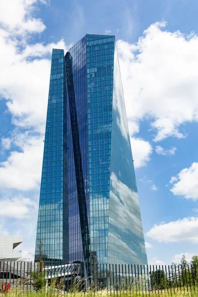 Frankfurt Alemanha Maio 2023 Edifício Panorâmico Ecb Banco Central Europeu — Fotografia de Stock