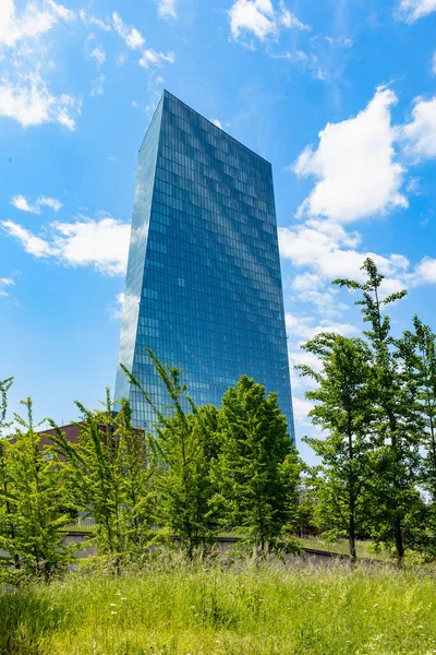Frankfurt Deutschland Mai 2023 Landschaftlich Reizvolles Ecb Gebäude Europäische Zentralbank — Stockfoto