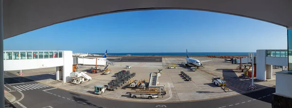 Lanzarote Spagna Febbraio 2023 Aeroporto Cesar Manrique Arrecife Lanzarote Spagna — Foto Stock