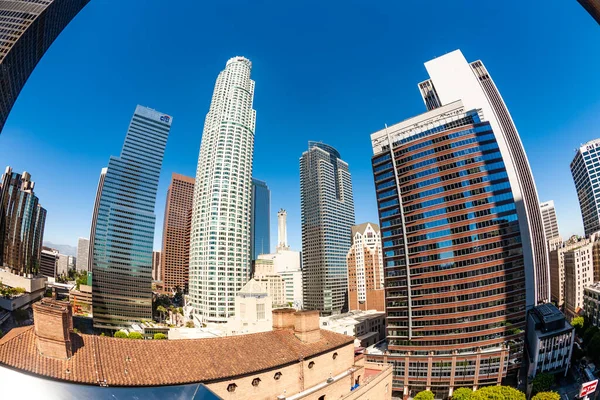 Los Angeles Usa Czerwca 2012 Perspektywa Wieżowca Centrum Los Angeles — Zdjęcie stockowe