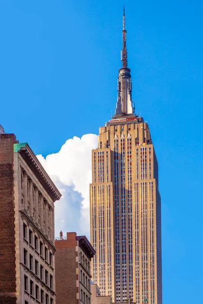 New York Juli 2010 Uitzicht Gevel Van Empire State Building — Stockfoto
