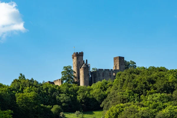 Kasselburg Jest Zrujnowanym Zamkiem Górskim Pelm Koło Gerolstein Powiecie Eifel — Zdjęcie stockowe
