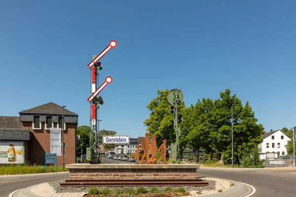 Gerolstein Germany June 2023 Worker Town Gerolstein Have Inplemented Sculpture — Stock Photo, Image
