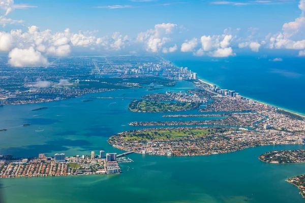 Aerea Della Città Della Spiaggia Miami — Foto Stock