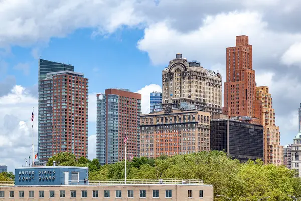 New York City Panorama Mit Manhattan Skyline Über Dem Hudson — Stockfoto
