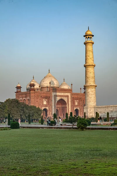 Taj Mahal Indien Morgonljus — Stockfoto