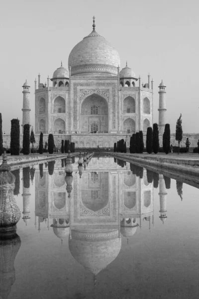 Taj Mahal Reggeli Fényben Coran Felirattal Arabul Egy Meghívás Hogy — Stock Fotó
