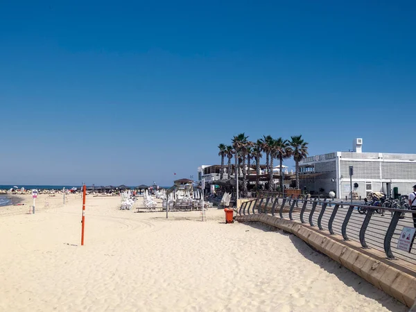 Scenic Beach Promenade Tel Aviv Midday Heat — Stock Photo, Image