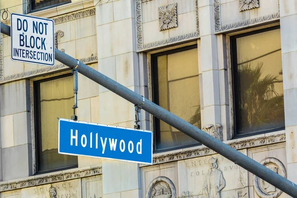 Sinal Rua Hollywood Boulevard Hollywood — Fotografia de Stock