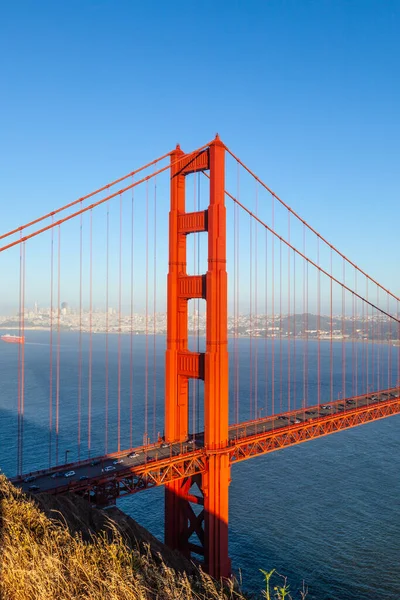 Célèbre Pont San Francisco Golden Gate Fin Après Midi Lumière — Photo