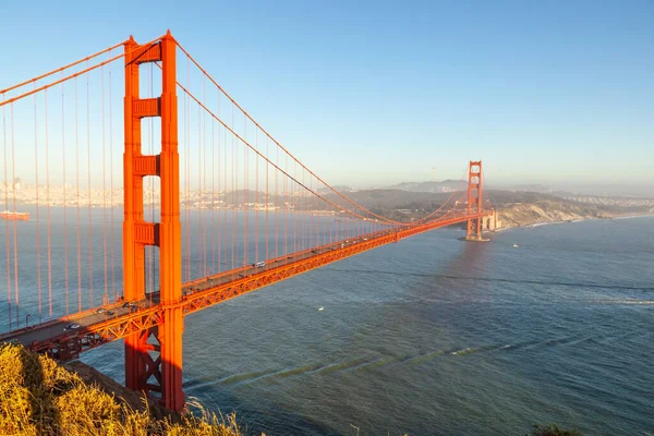 Famosa Ponte Golden Gate São Francisco Final Tarde Luz — Fotografia de Stock