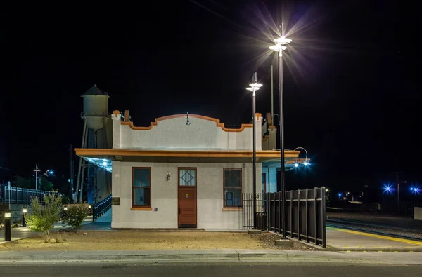 Bahnhof Bei Nacht Kingman Arizona — Stockfoto