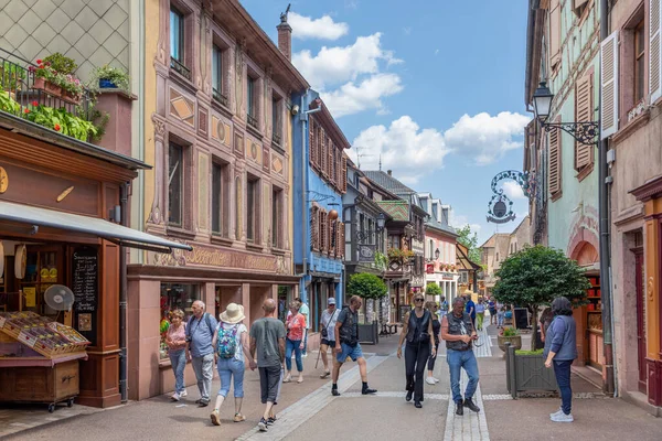 Ribeauville Fransa Haziran 2023 Ribeauville Alsace Bölgesindeki Ribeauville Köyünde Yarım — Stok fotoğraf