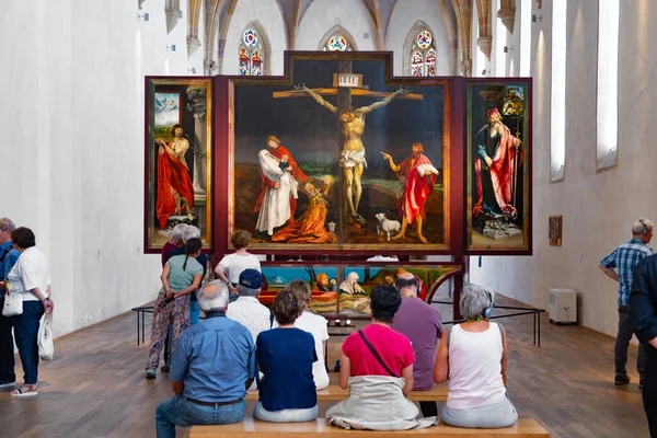 法国科尔玛 2023年6月21日 Unterlinden博物馆 1512年至1516年伊森海姆祭坛雕塑作品Nikolaus Hagenauer和画家Matthias Gruenewald — 图库照片