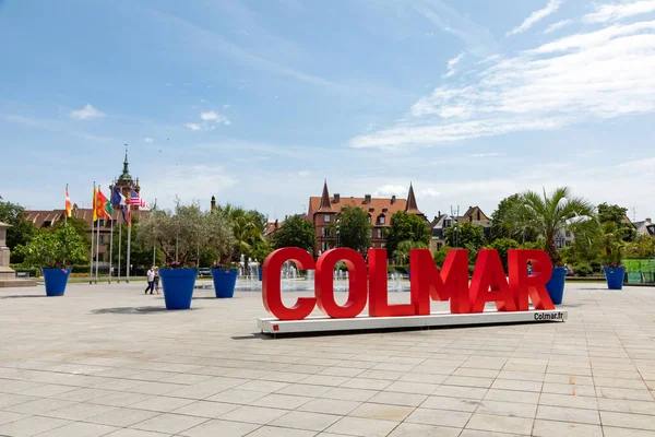 Colmar France June 2023 Lettering Word Colmar Place Rapp Popular — Stock Photo, Image