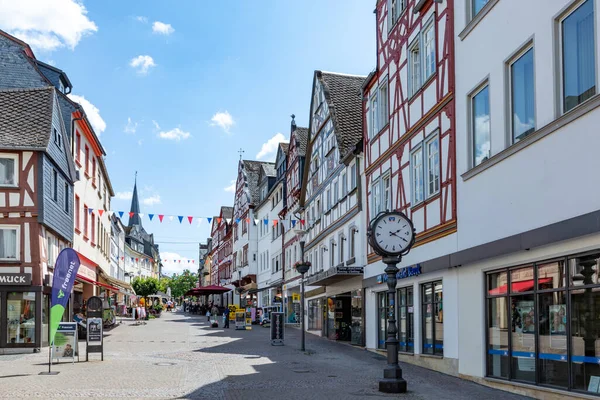 Montabaur Juni 2023 Die Montabaurer Altstadt Mit Liebevoll Restaurierten Fachwerkhäusern — Stockfoto