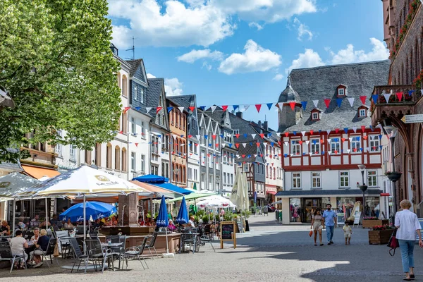 Montabaur Tyskland Juni 2023 Människor Njuter Att Besöka Gamla Staden — Stockfoto