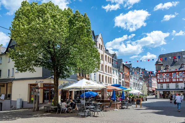 Montabaur Duitsland Juni 2023 Mensen Bezoeken Graag Oude Stad Montabaur — Stockfoto