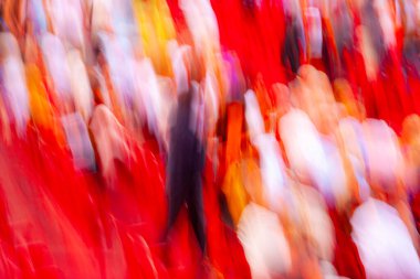 Fotokopi alanı ile harmonik kompozisyonda kırmızı ve beyaz renklerin bulanık arkaplanı