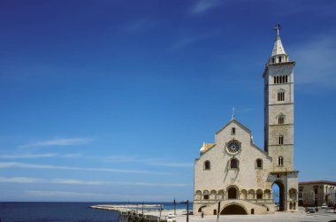 Trani 'nin liman bölgesindeki manzaralı katedrali
