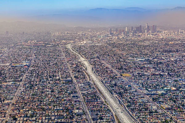 Anténa Los Angeles Usa Letadla — Stock fotografie